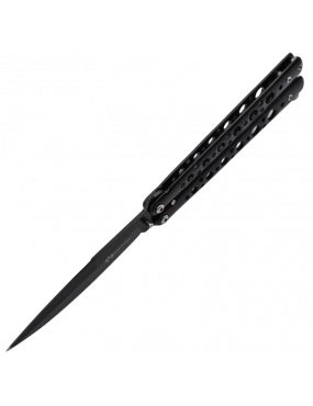 Maxknives P53B Couteau papillon lame acier 3CR13 manche acier noir