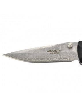 Mcusta MC-121D Folding Knife San Mai Damascus Micarta Handle