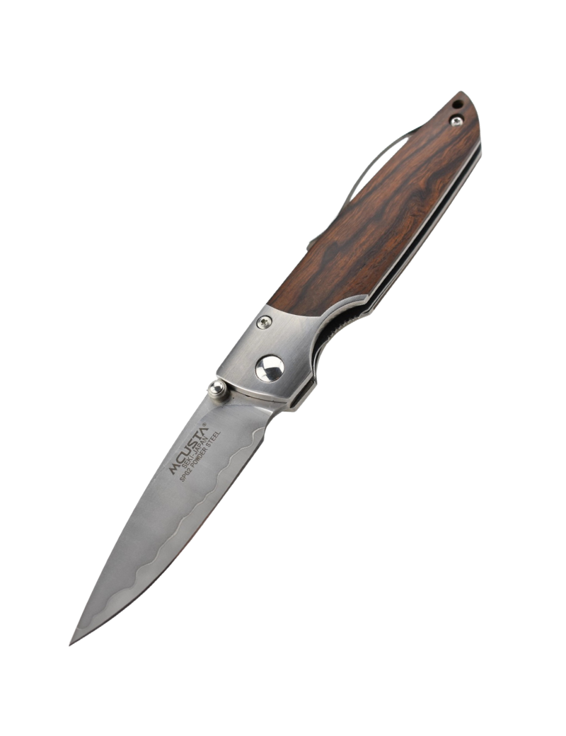 Mcusta MC143G - Luxury Folding Knife with Ironwood Handle and SPG2