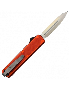 Golgoth G11BS5 Orange. Couteau automatique avec serrations