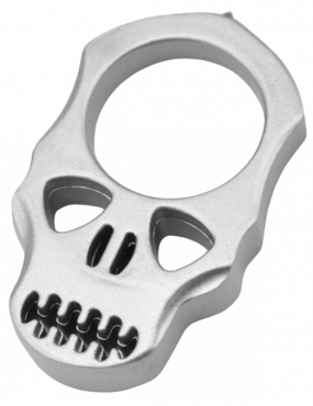 Maxknives PASKS Poing américain Skull en aluminium silver