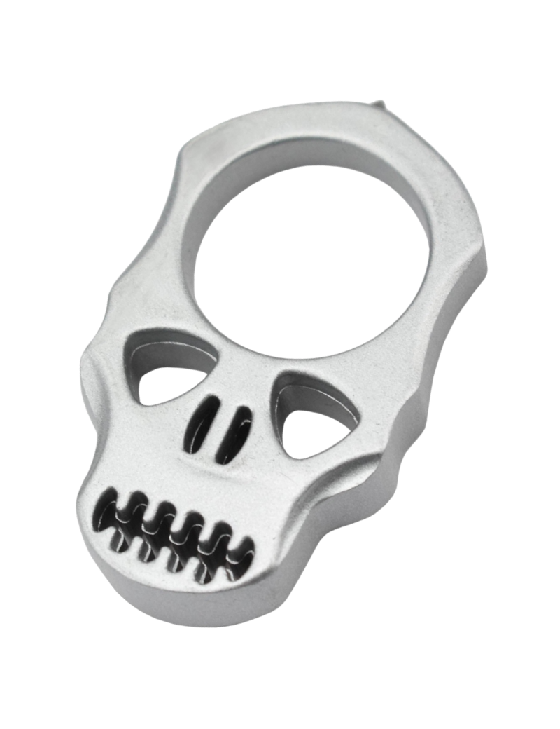 Maxknives PASKS Poing américain Skull en aluminium silver