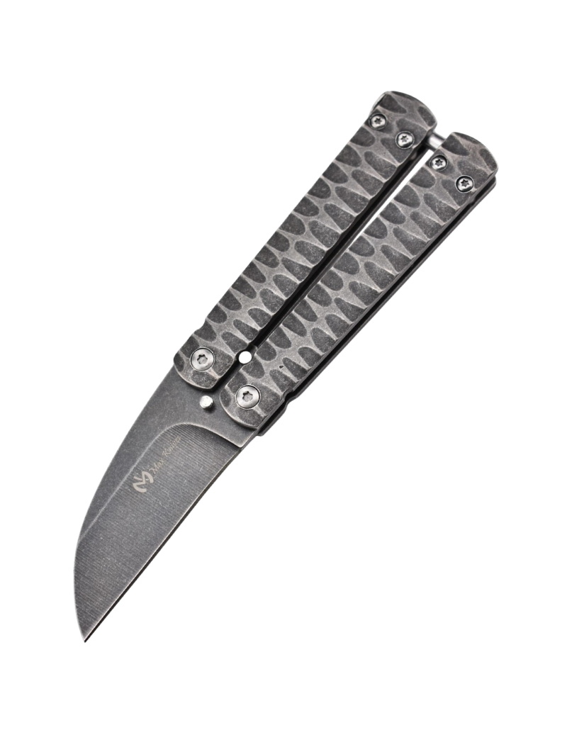 Maxknives P42 Couteau papillon en acier stonewash