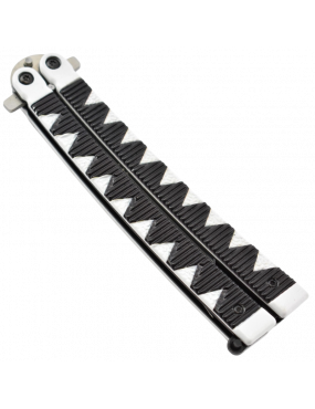 Maxknives P46S Couteau papillon  manche aluminium blanc et noir