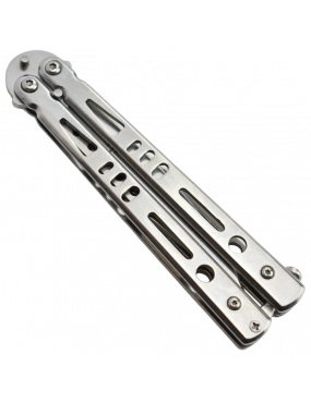 Maxknives P52S Couteau papillon lame acier 3CR13 manche acier silver