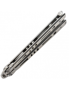 Maxknives P52S Couteau papillon lame acier 3CR13 manche acier silver