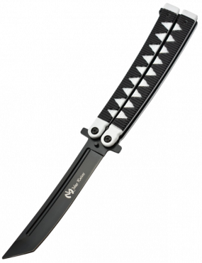 Maxknives P46B Couteau papillon manche aluminium blanc et noir