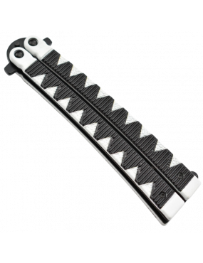 Maxknives P46B Couteau papillon manche aluminium blanc et noir