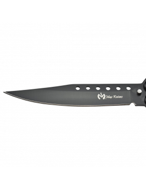 Maxknives P50B Couteau papillon lame acier 3CR13 manche acier noir