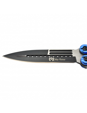 Maxknives P45 Couteau papillon manche aluminium anodisé bleu