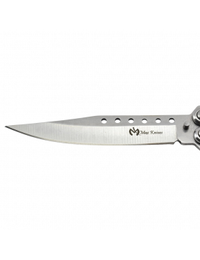 Maxknives P54S Couteau papillon lame acier 3CR13 manche acier silver