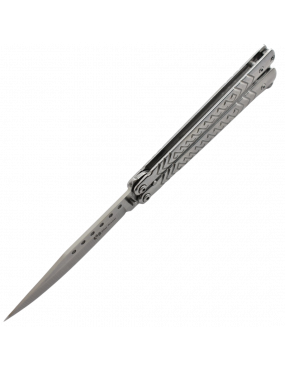 Maxknives P54S Couteau papillon lame acier 3CR13 manche acier silver