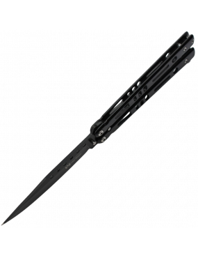 Maxknives P52B Couteau papillon lame acier 3CR13 manche acier noir