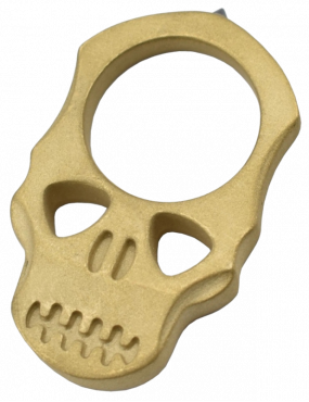 Maxknives PASKLS Poing américain Skull en laiton finition sablé