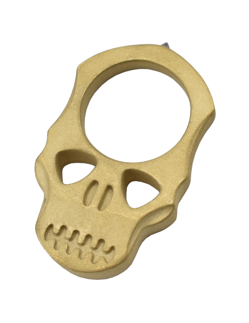 Maxknives PASKLS Poing américain Skull en laiton finition sablé