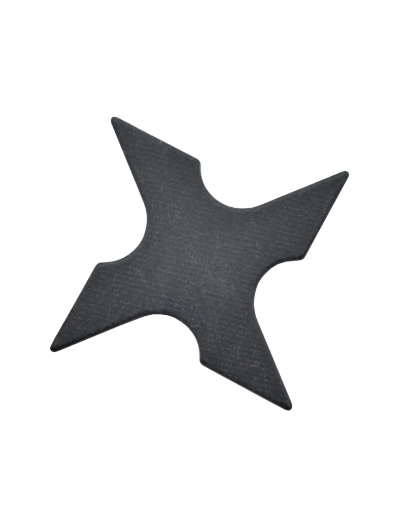 Shuriken 4 Branches en G10 Noir - Diamètre 52mm