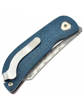 Mcusta MC-213D Damas Micarta rouge et bleu