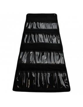 Knife Case with 22 Slots – Nylon and Velcro, Fleece Interior