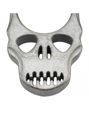 Maxknives PASKSA Poing américain Skull en aluminium silver antique