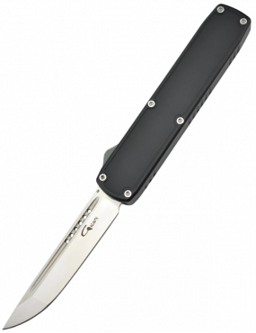 GOLGOTH G1 OTF Automatic Knife - D2 Blade and Black Aluminum Handle