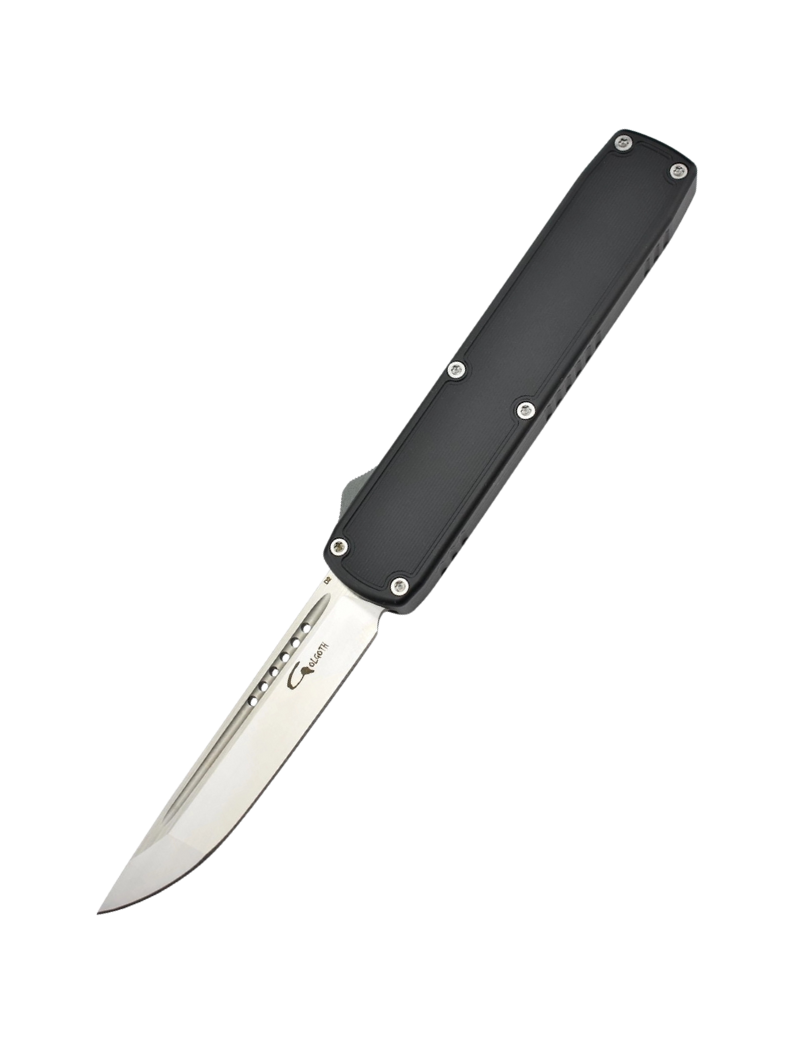 GOLGOTH G1 OTF Automatic Knife - D2 Blade and Black Aluminum Handle