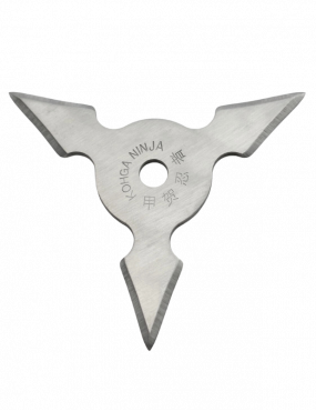 Shuriken 3 Branches Acier Inox 420 - Couleur Silver, 90mm