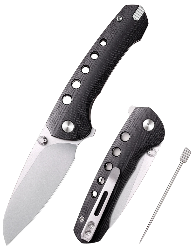 REMETTE RT-BEE 14C28N Blade Knife Outdoor Folding Pocket EDC Knives with Fruit Food Fork Toothpick RT-BEE-G