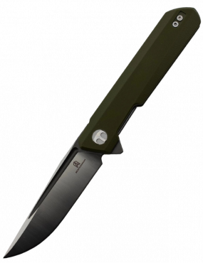 Bestechman Dundee BMK01E Folding Knife – D2 Steel, Green G10 Handle,