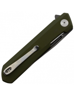 Bestechman Dundee BMK01E Folding Knife – D2 Steel, Green G10 Handle,