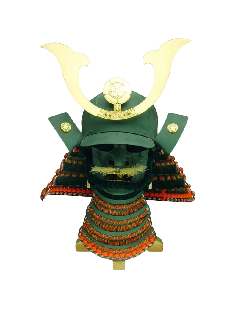 Japanese Samurai Helmet by Paul Chen – Antique Green Warlord Replica