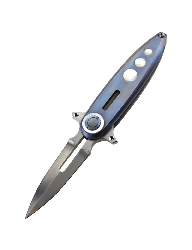 Starship Knife by Paul Chen – ATS34 Blade with Titanium Handle and Nat