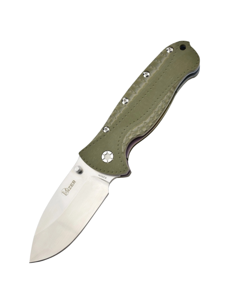 KIZER - Ki4416A2 - Couteau pliant Justin Gingrich GTi, intercalaires arc-en-ciel