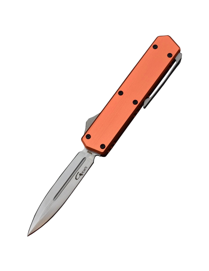 Couteau Automatique OTF Golgoth G13DT Orange - Lame VG10 Double Tranch