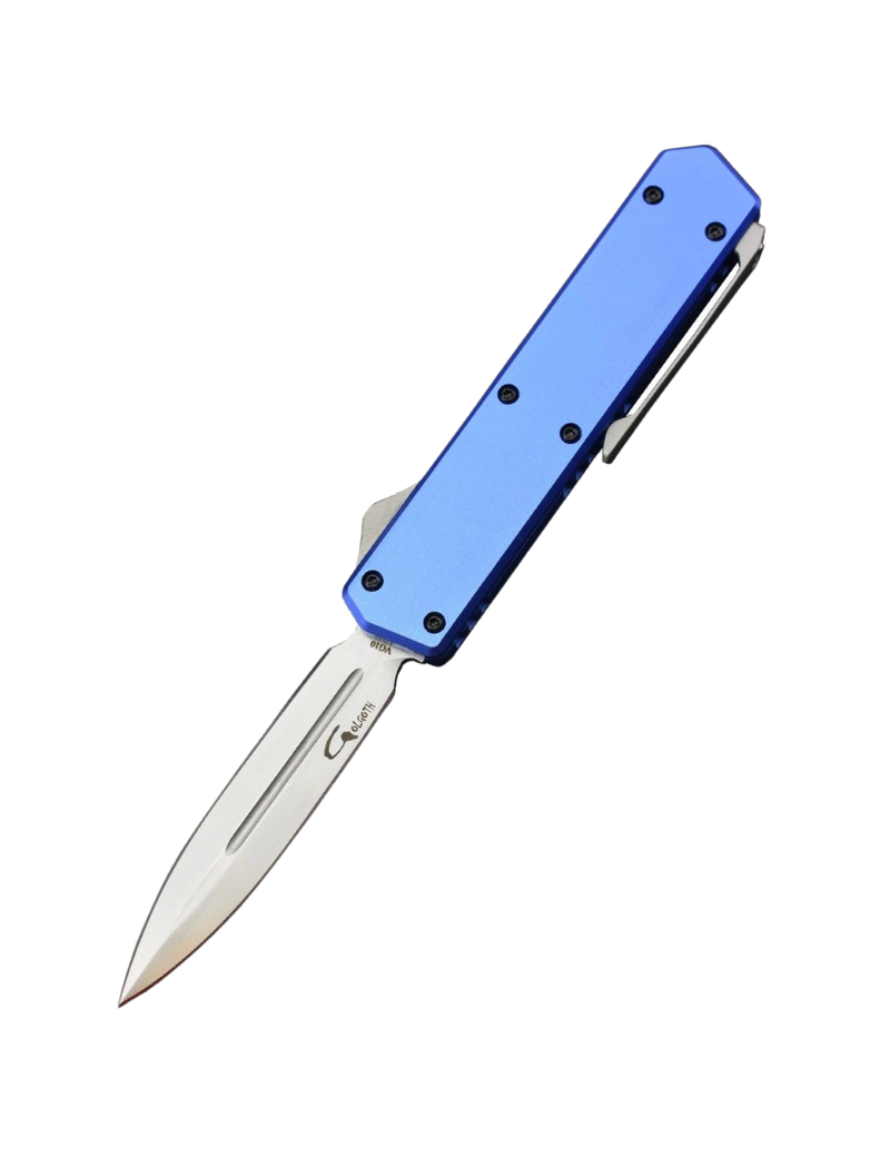 Golgoth G13DT Blue Automatic OTF Knife - VG10 Double-Edged Blade