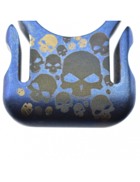 TIKNU9SK Impact tool en titane anodisé motif skull