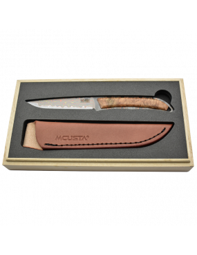 Mcusta MC006DP Fixed Blade Knife - Mokumé Damascus & VG-10