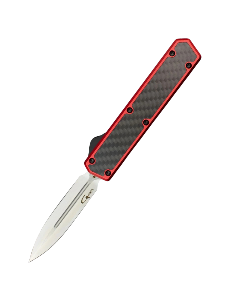 Golgoth G11B3 Rouge. Couteau automatique OTF