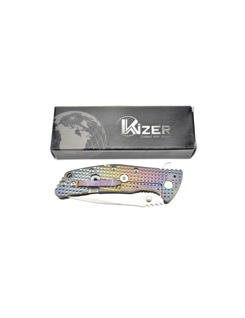 Kizer Ki5404A2 Magnum Couteau pliant G10 Noir et acier S35VN