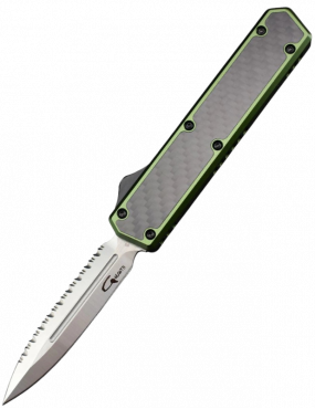 Golgoth G11BS2 Vert Couteau automatique avec serrations