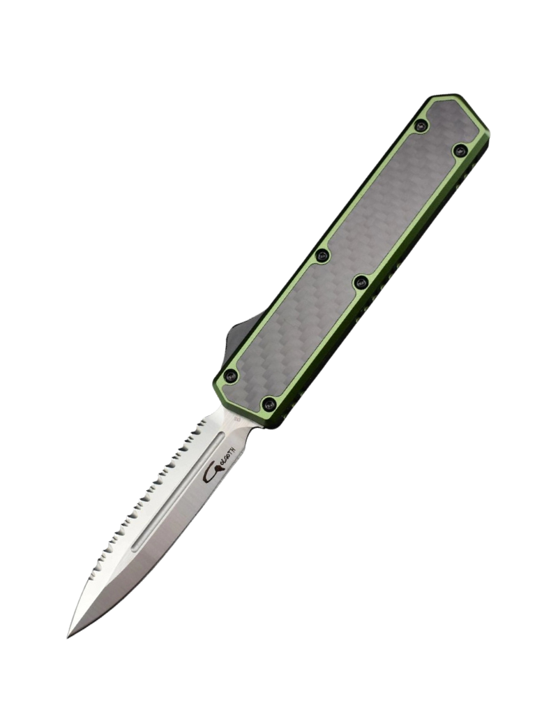 Golgoth G11BS2 Vert Couteau automatique avec serrations