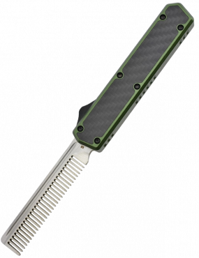 Golgoth G11A2 Vert. Couteau OTF peigne acier D2