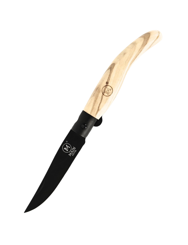 MAINKNIVES - 9002 - Spanish line pocket knife - TIT coating, Olive wood