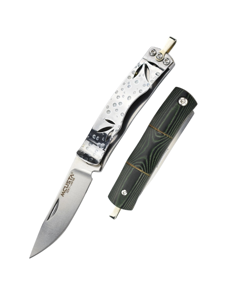 Couteau Pliant Mcusta MC-154 Acier VG-10 Micarta Vert Cran Forcé