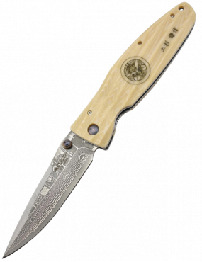 Mcusta Sengoku MC-185D Damas Micarta blanc