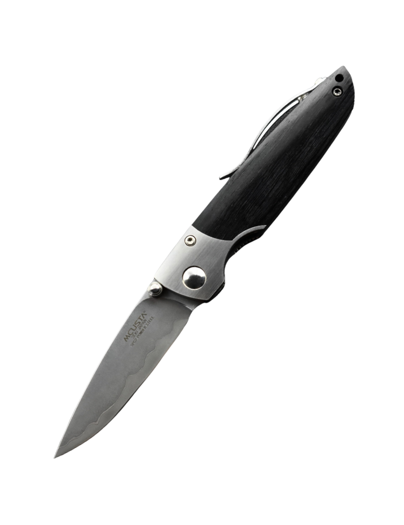 Mcusta MC144G Folding Knife Shinra Teana Black Pakkawood SG2 Steel