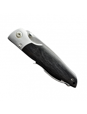 Mcusta MC144G Folding Knife Shinra Teana Black Pakkawood SG2 Steel