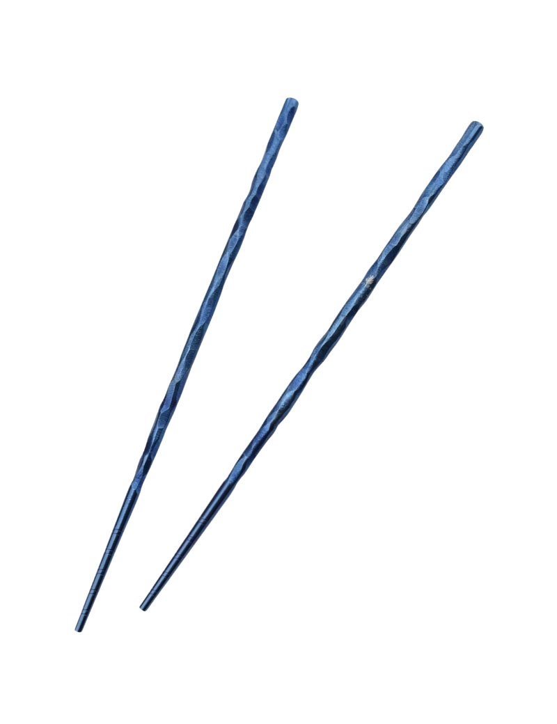 Kizer T309A2 Chopsticks Baguettes en titane pour le repas couleur bleu