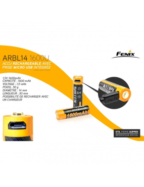 ARBL14-1600U -  Batterie 1,5V 1600mAh