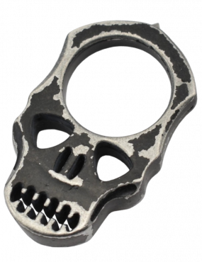 Maxknives PASKNA Poing américain Skull en aluminium noir antique