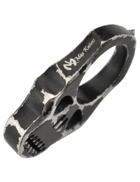 Maxknives PASKNA Poing américain Skull en aluminium noir antique